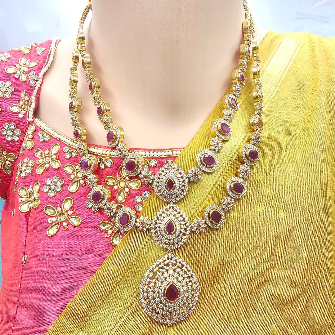 Green CZ Short Necklace