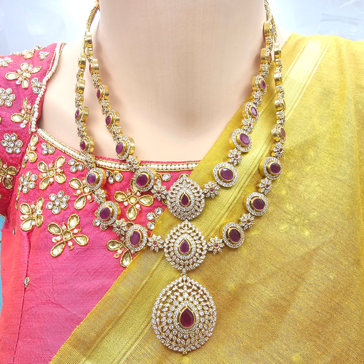 Green CZ Short Necklace