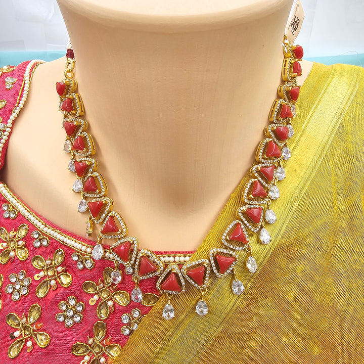Short Coral necklace set