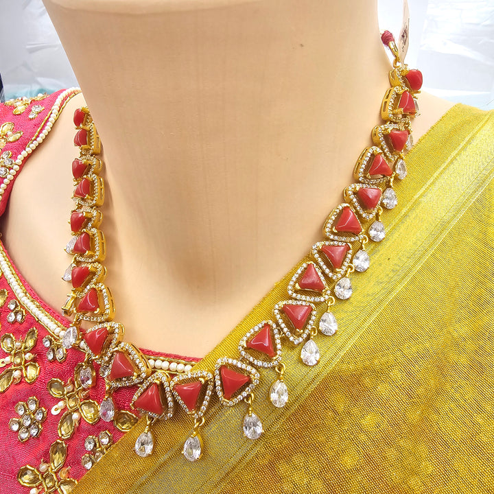 Short Coral necklace set