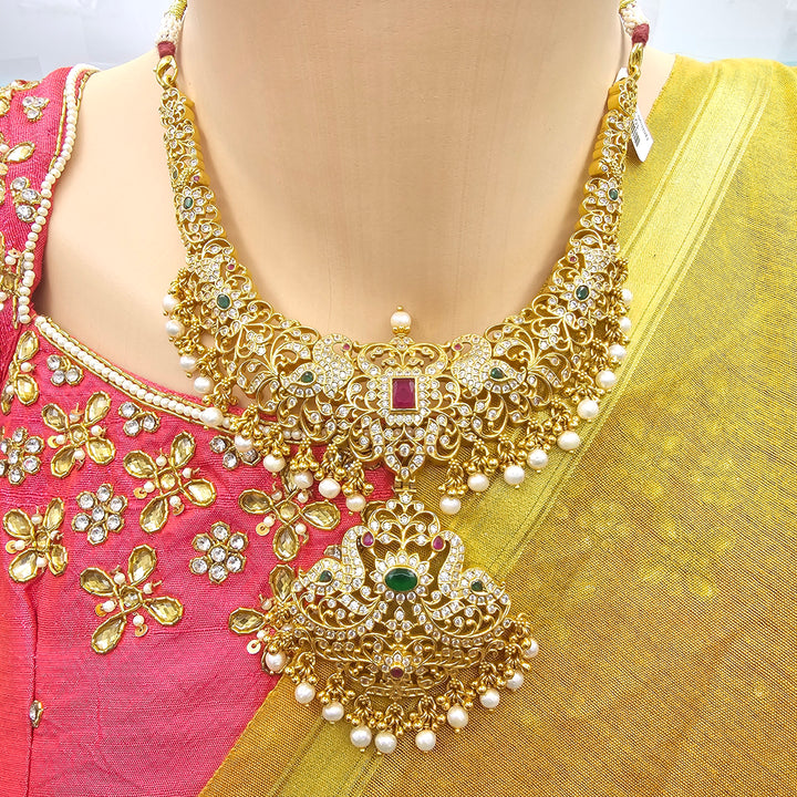 CZ Green Short Necklace