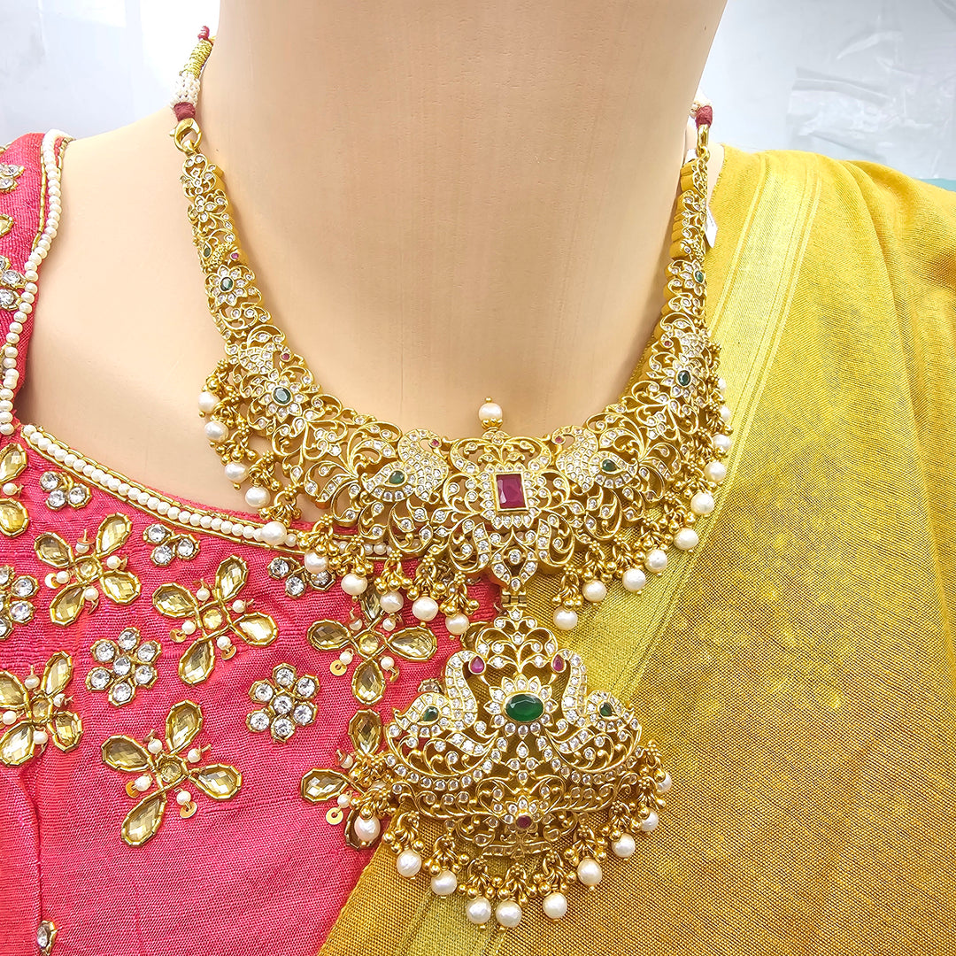 CZ Green Short Necklace