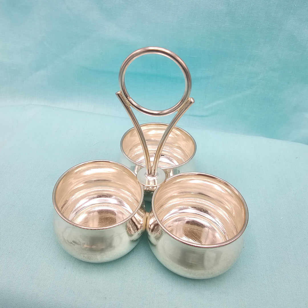 3 Cup Plain Kumkum holder