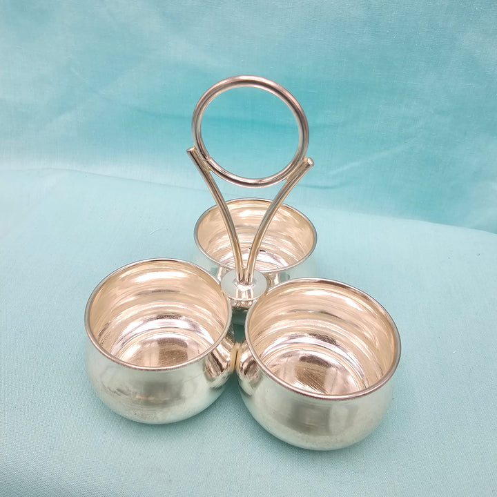 3 Cup Plain Kumkum holder