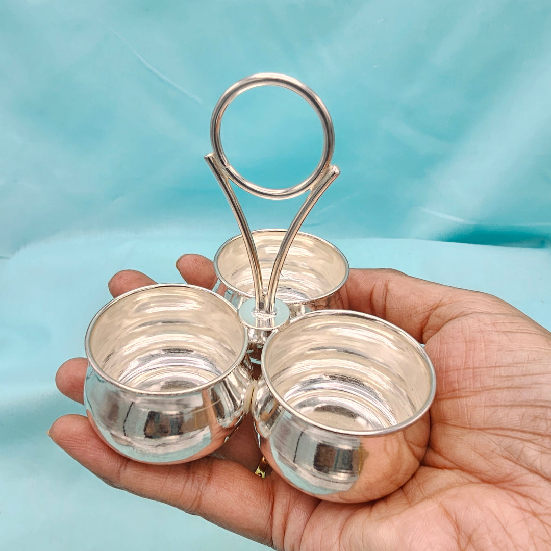 3 Cup Plain Kumkum holder