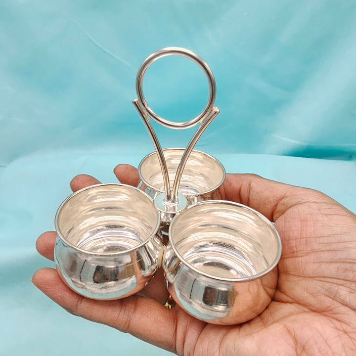 3 Cup Plain Kumkum holder