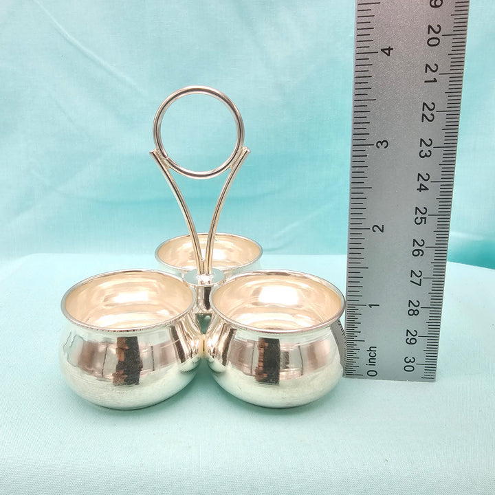 3 Cup Plain Kumkum holder
