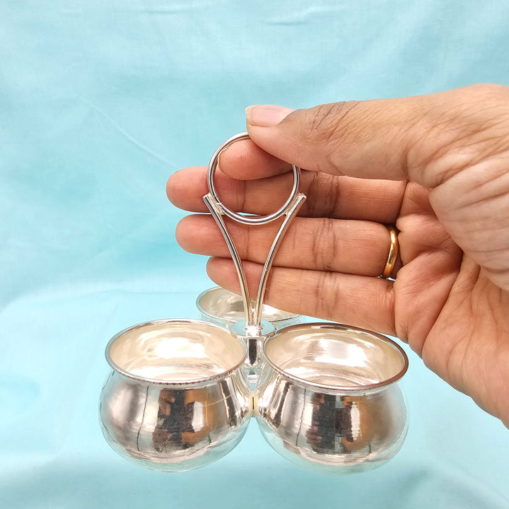 3 Cup Plain Kumkum holder