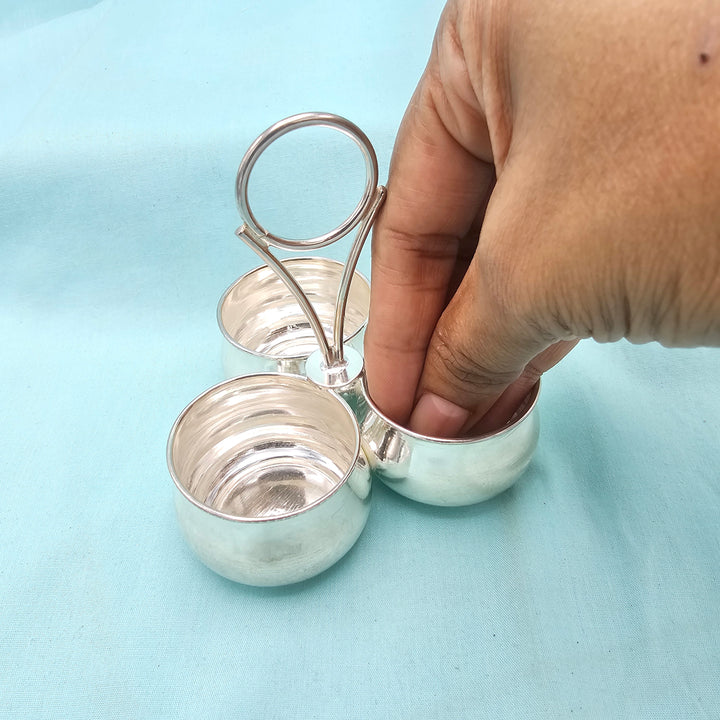 3 Cup Plain Kumkum holder
