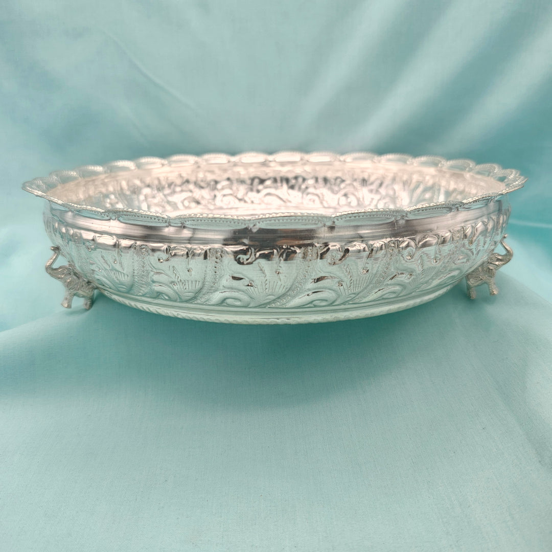 10" Silver Aarathi plate