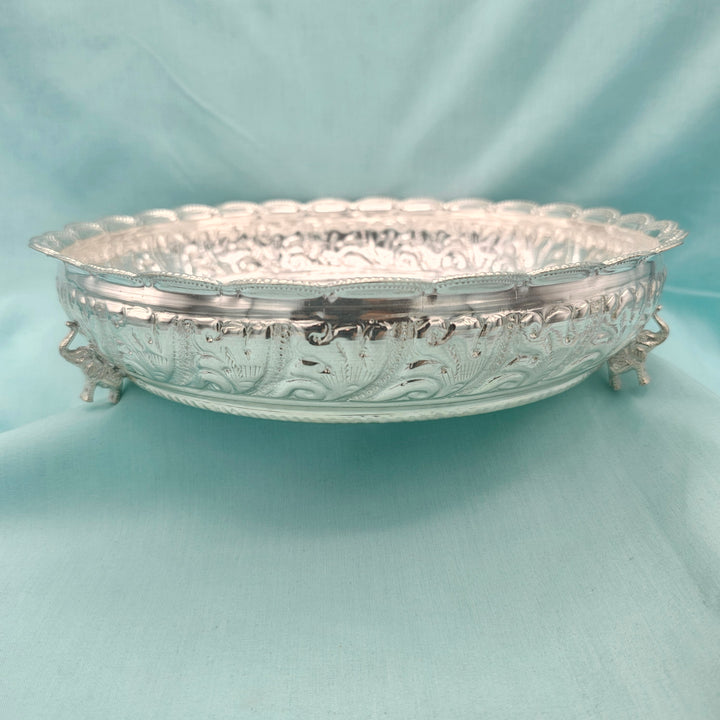 10" Silver Aarathi plate