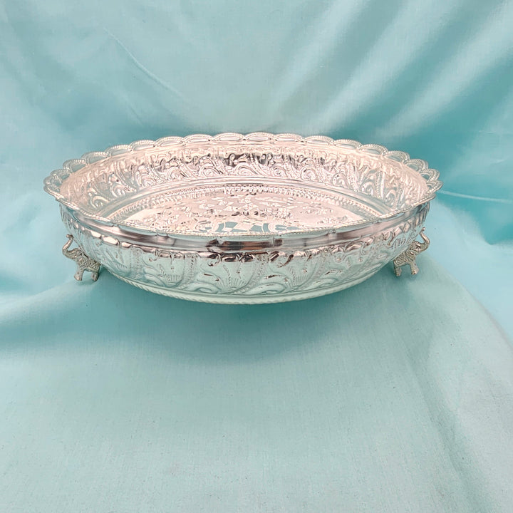 10" Silver Aarathi plate