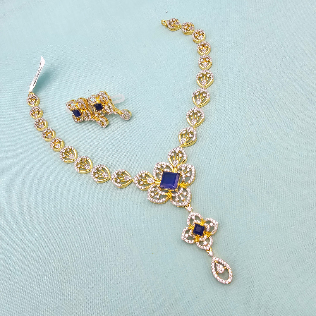 Silver Sapphire necklace