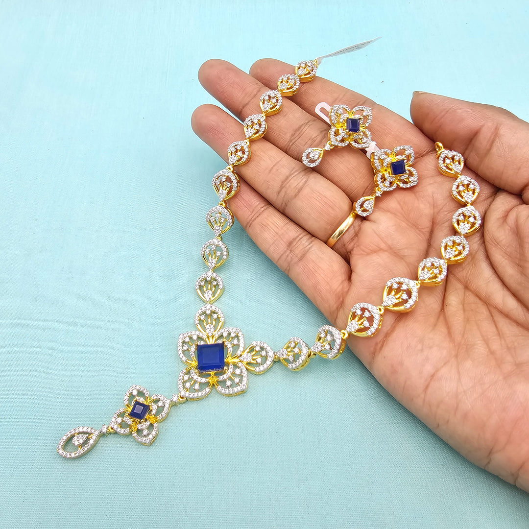 Silver Sapphire necklace
