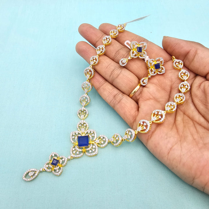 Silver Sapphire necklace