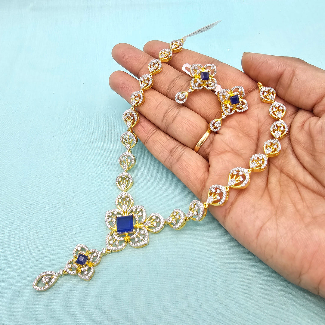 Silver Sapphire necklace