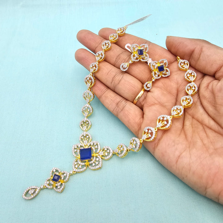 Silver Sapphire necklace