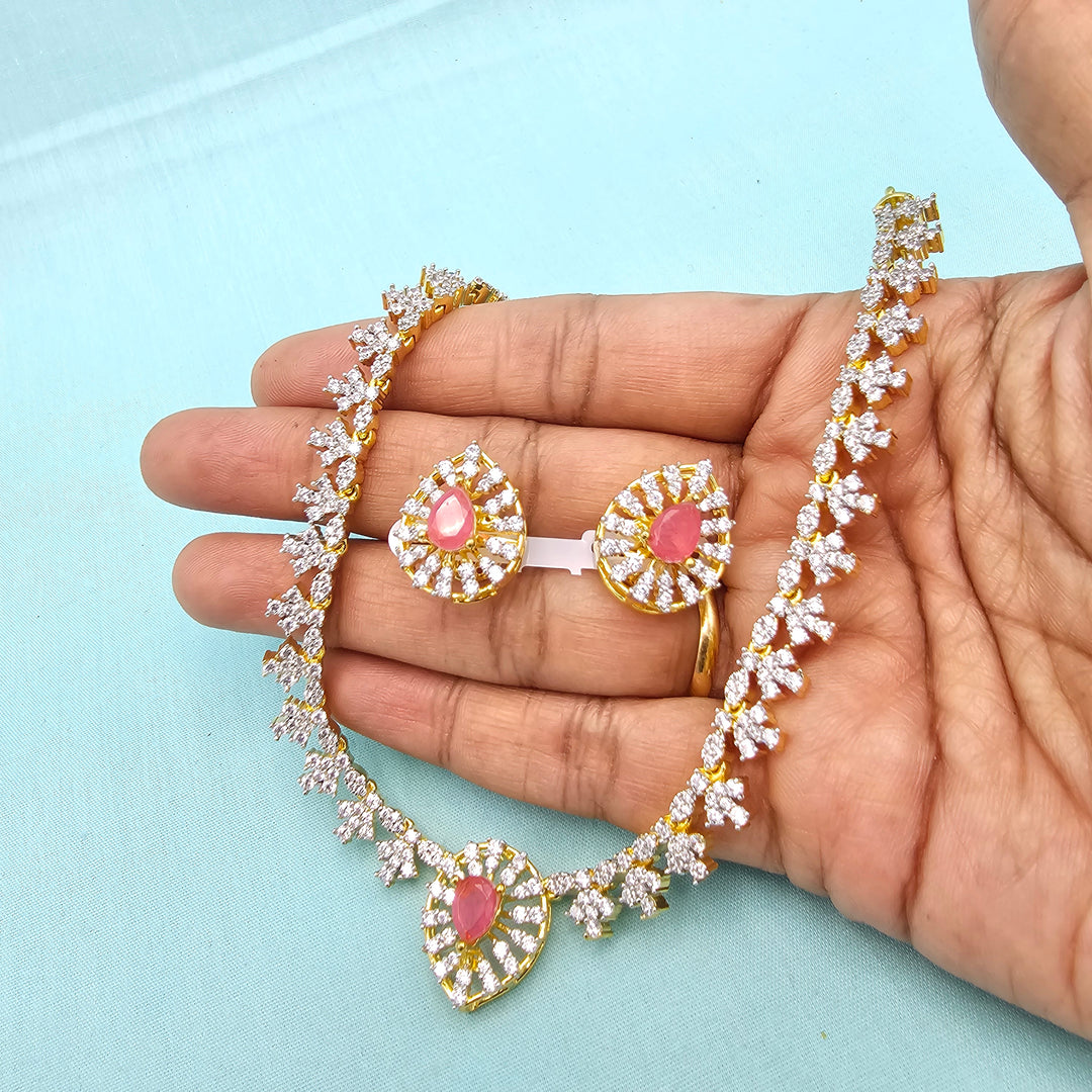 Pink Short diamond set
