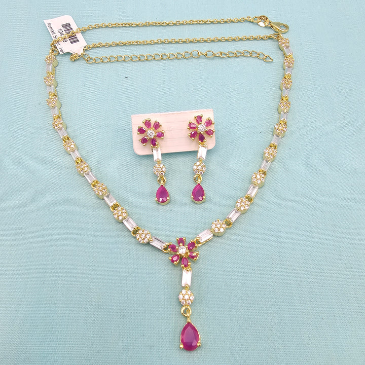 Pink diamond necklace