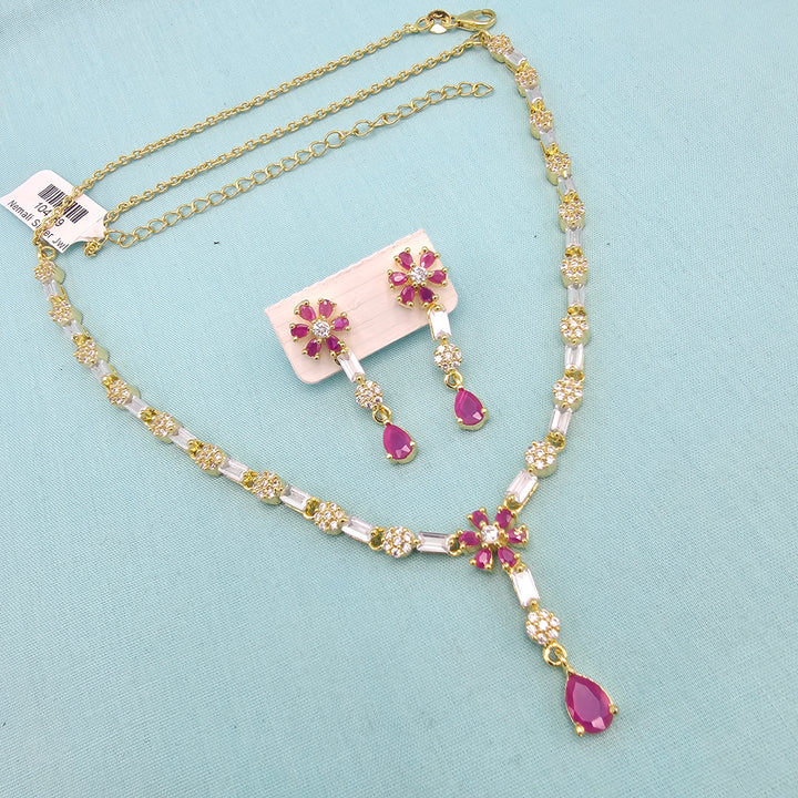 Pink diamond necklace