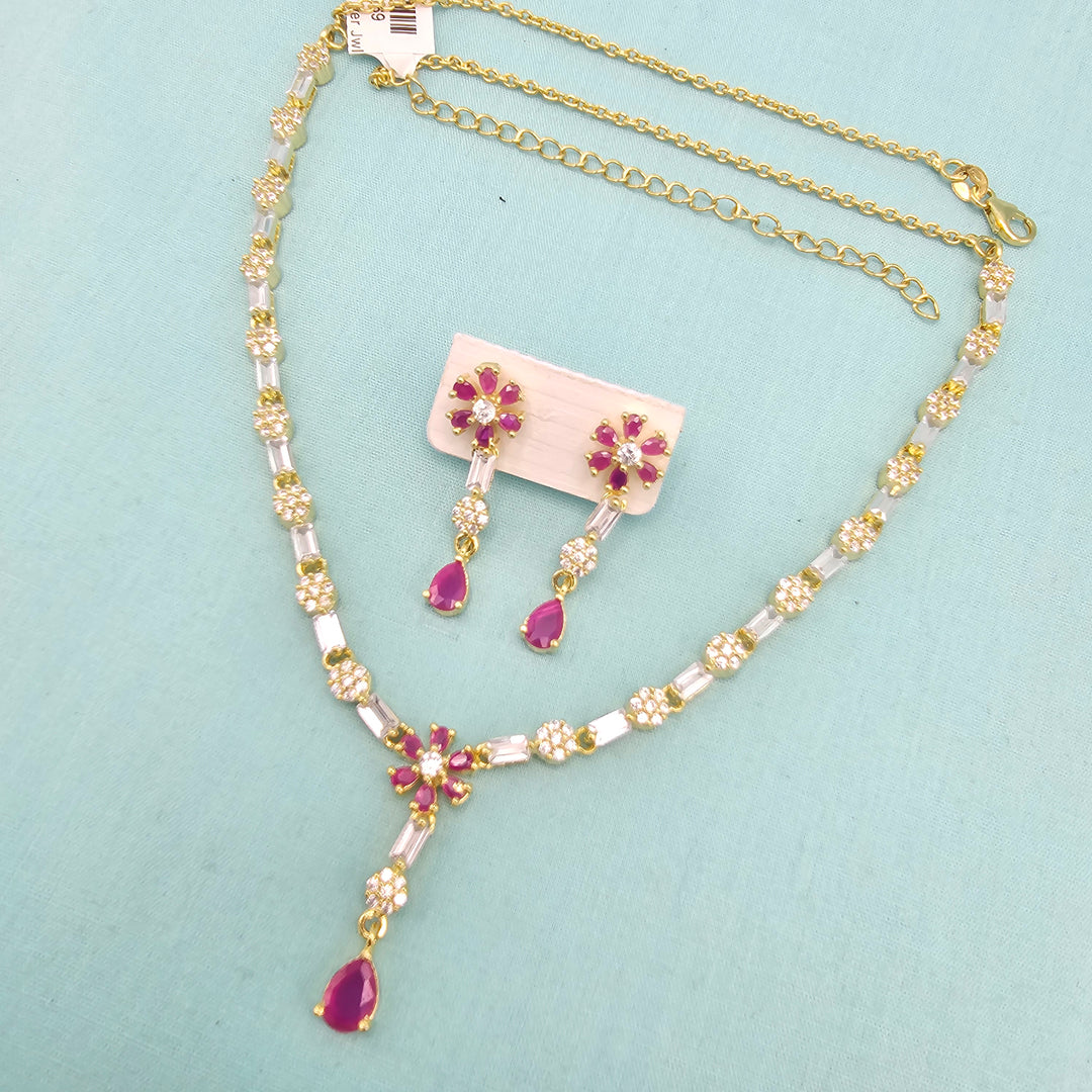 Pink diamond necklace