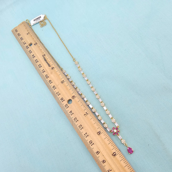 Pink diamond necklace