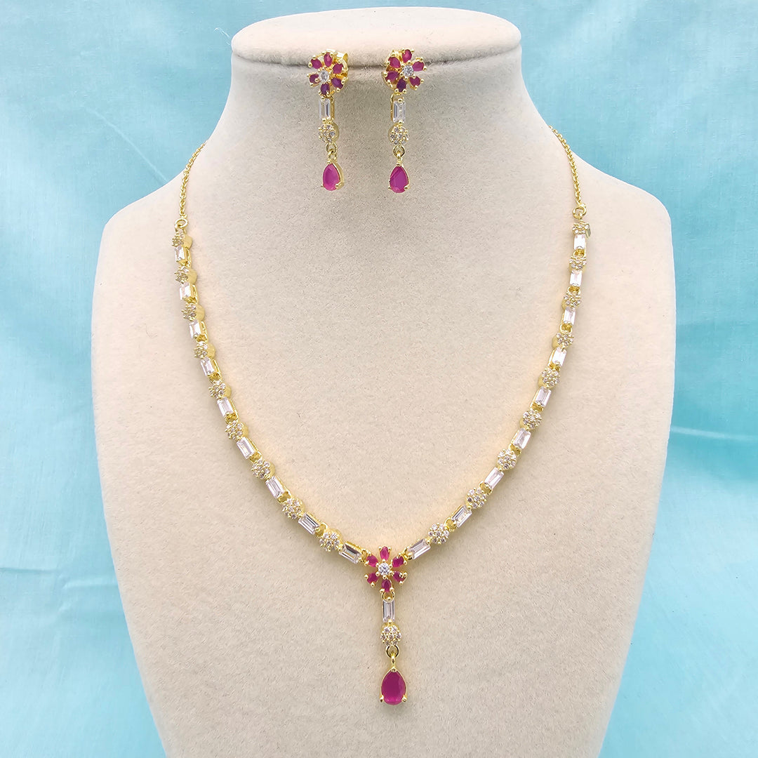 Pink diamond necklace
