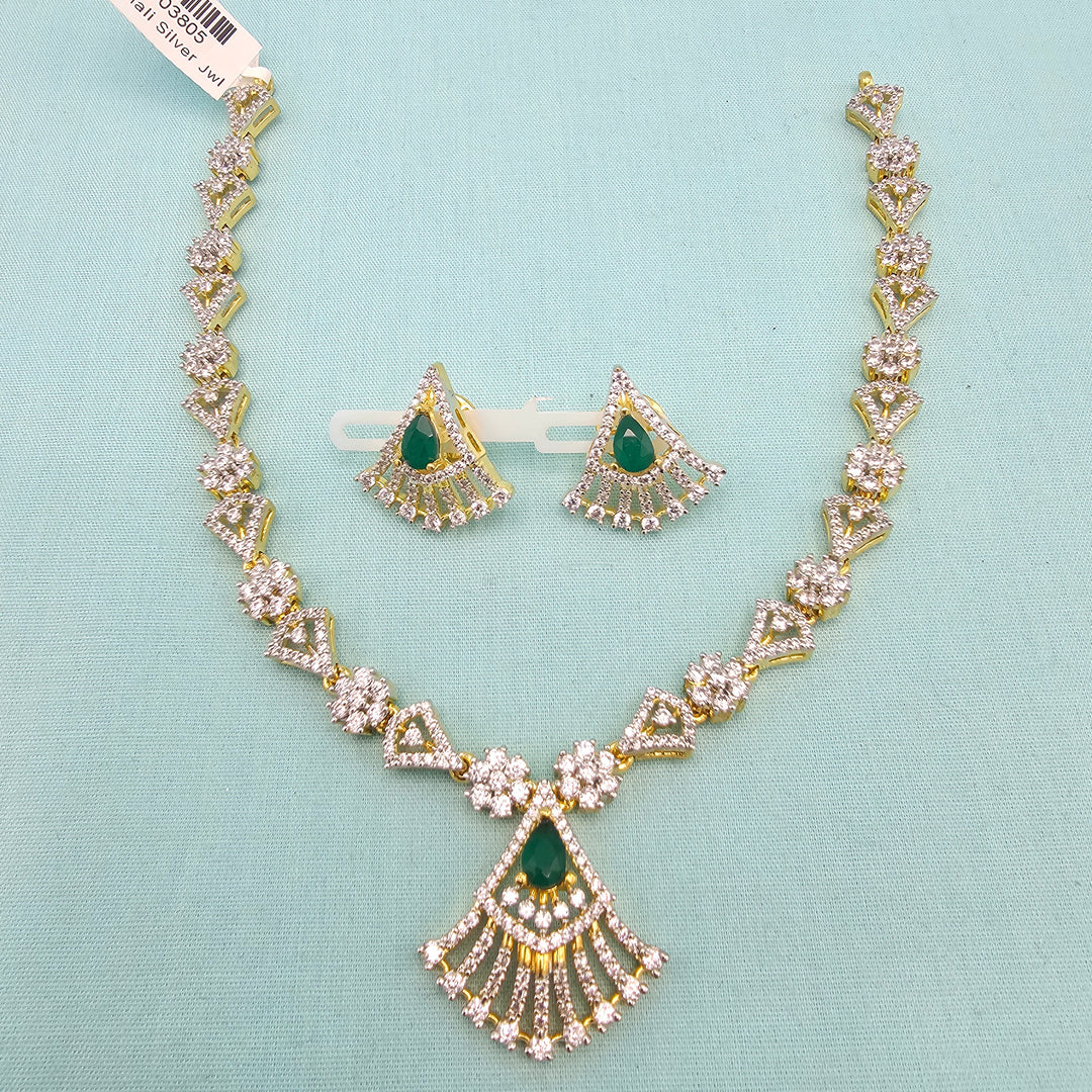 Short CZ necklace set