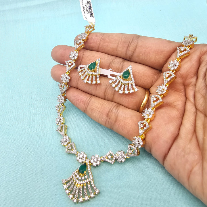 Short CZ necklace set