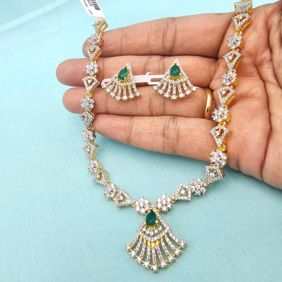 Short CZ necklace set