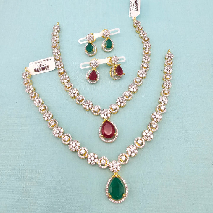 Short CZ necklace set