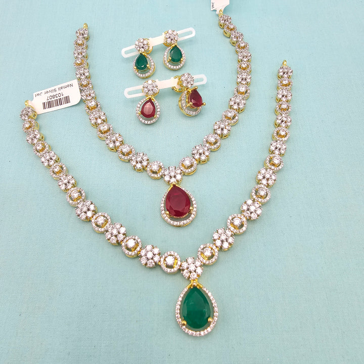 Short CZ necklace set