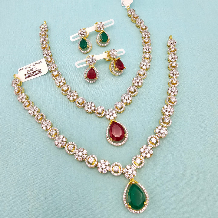 Short CZ necklace set