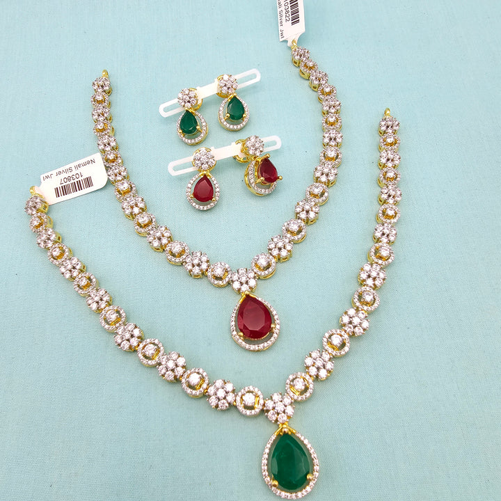 Short CZ necklace set