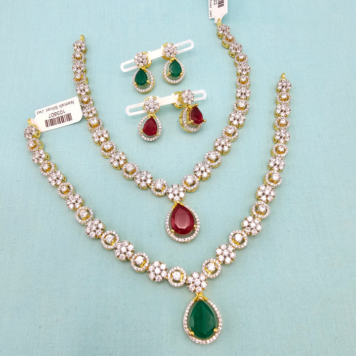 Short CZ necklace set