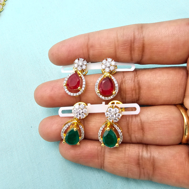 Short CZ necklace set