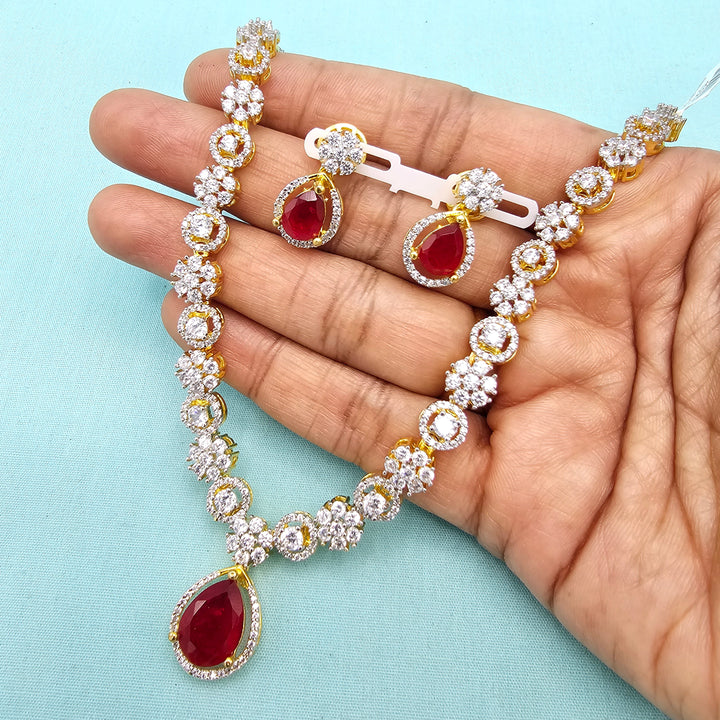 Short CZ necklace set