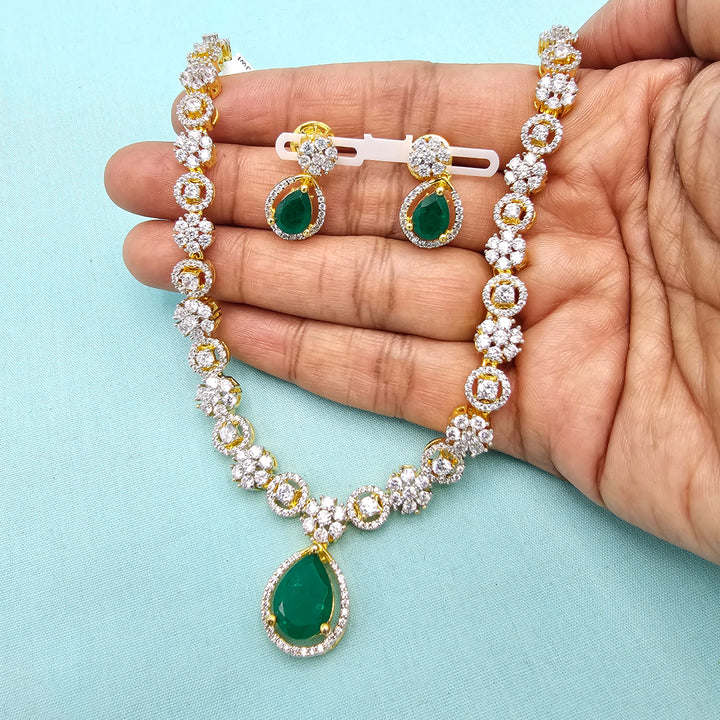 Short CZ necklace set