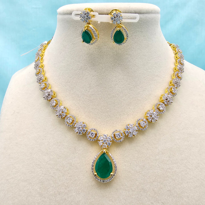 Short CZ necklace set