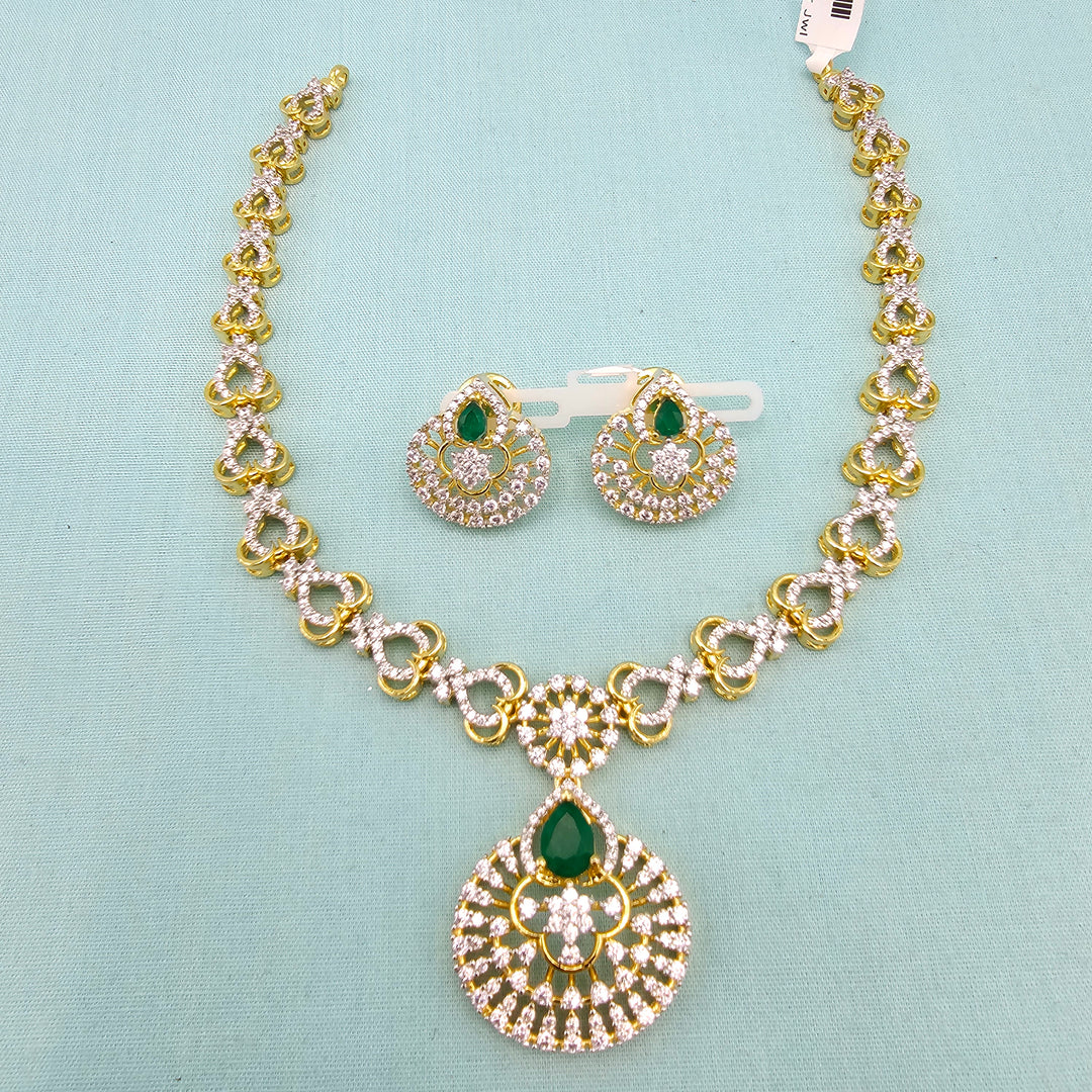 Green CZ Necklace