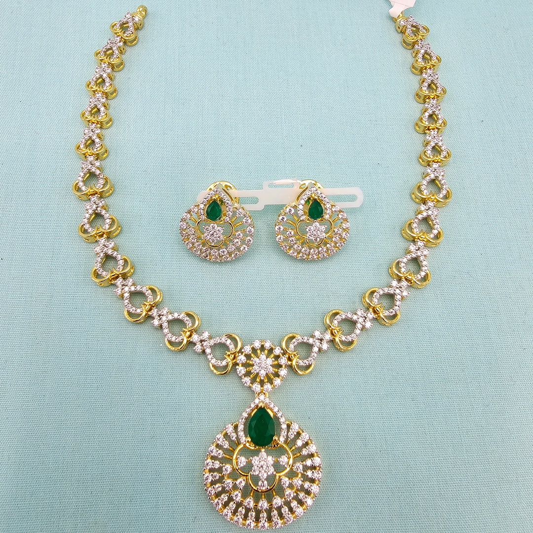 Green CZ Necklace