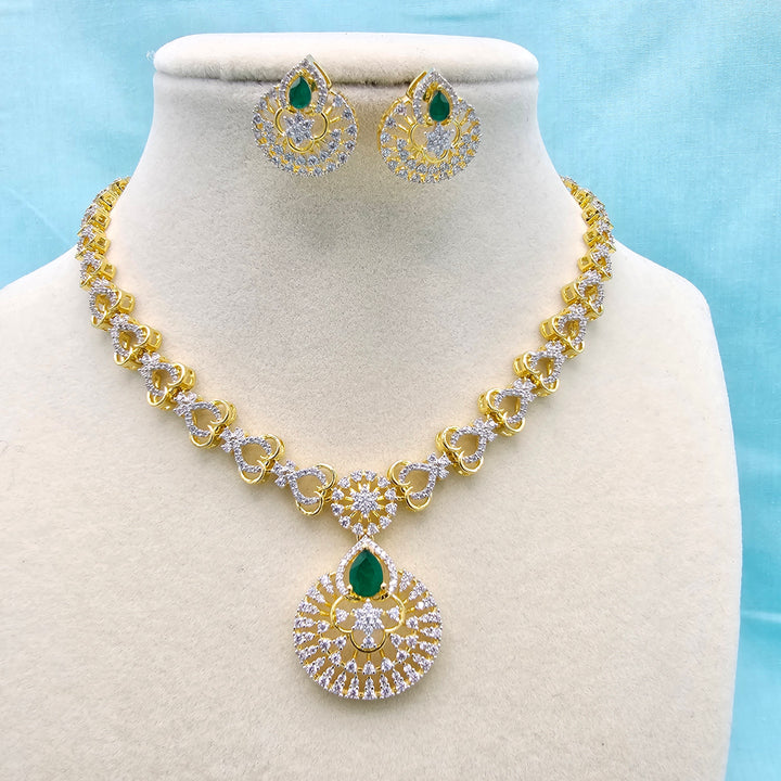 Green CZ Necklace