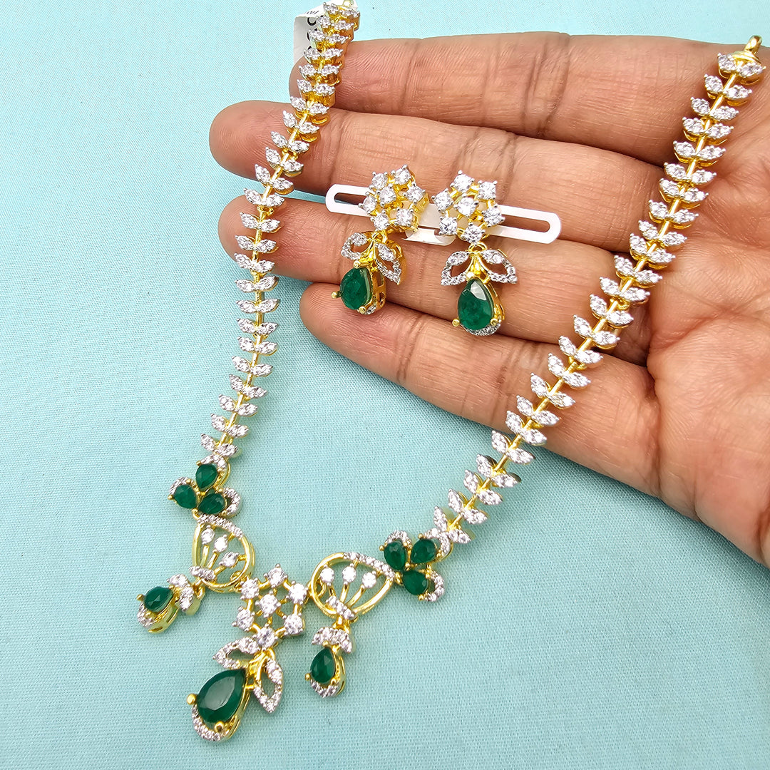 Green CZ Necklace
