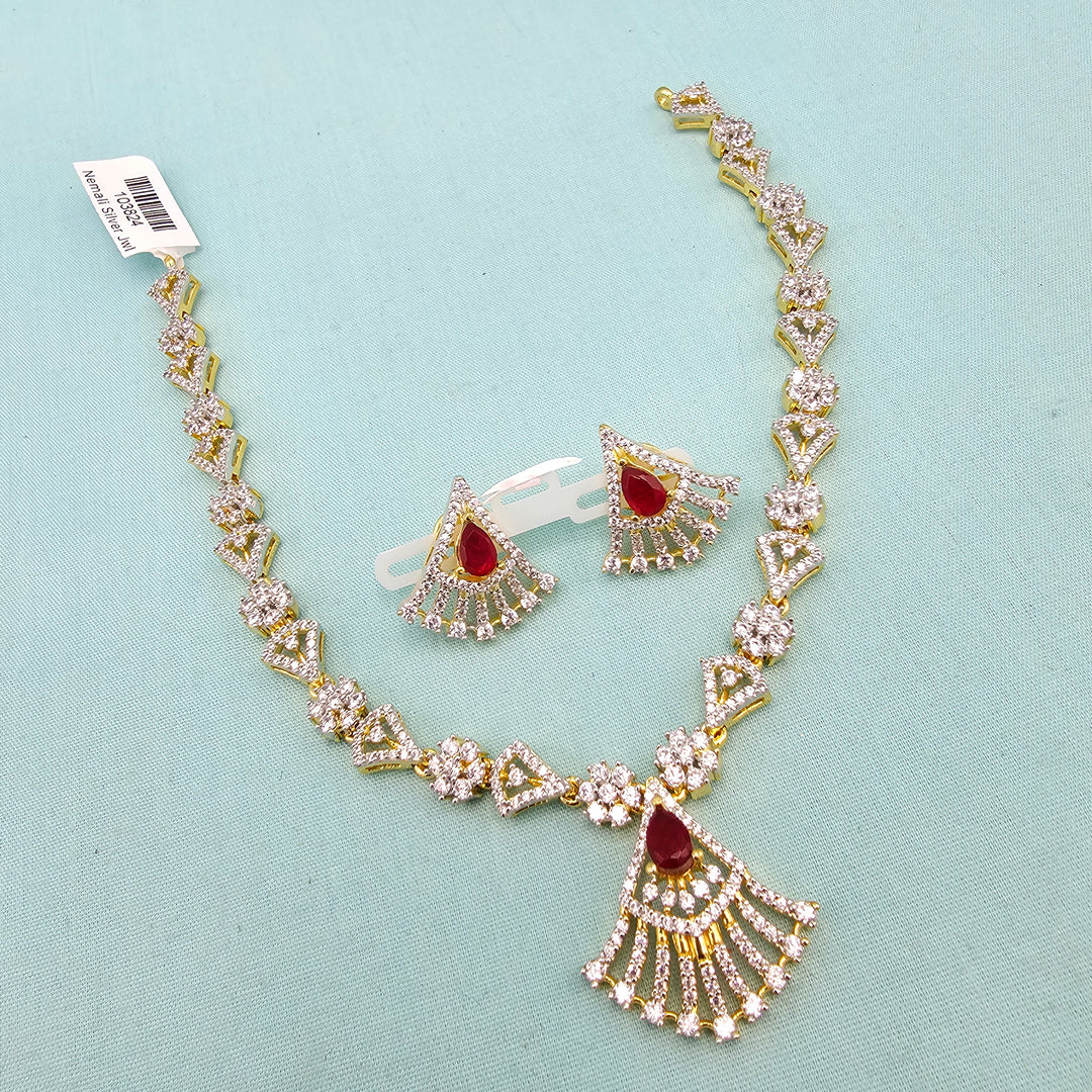 Short CZ necklace set