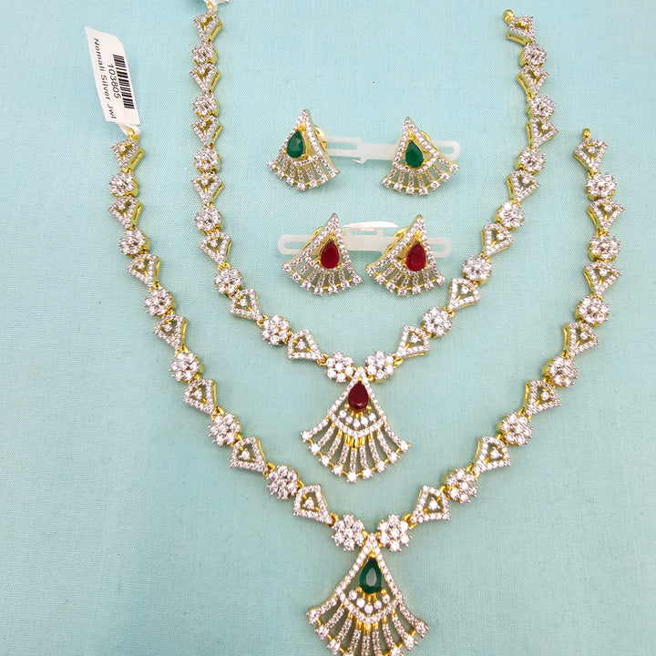 Short CZ necklace set