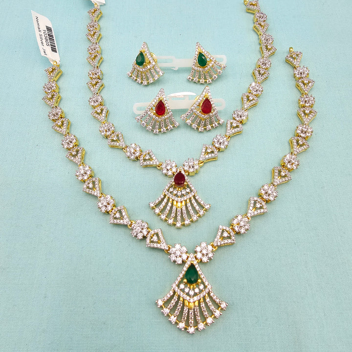 Short CZ necklace set