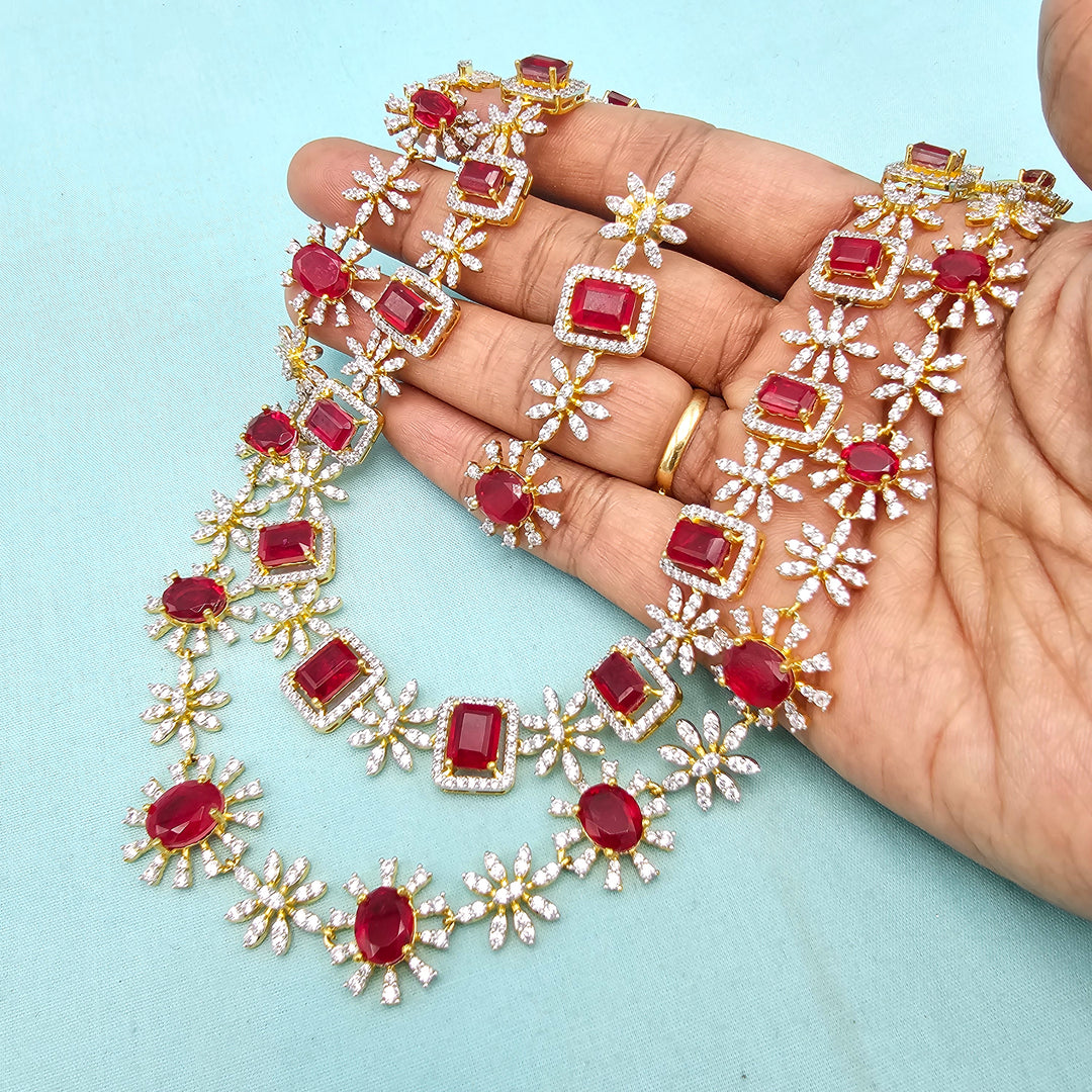 2 Layer Ruby Necklace