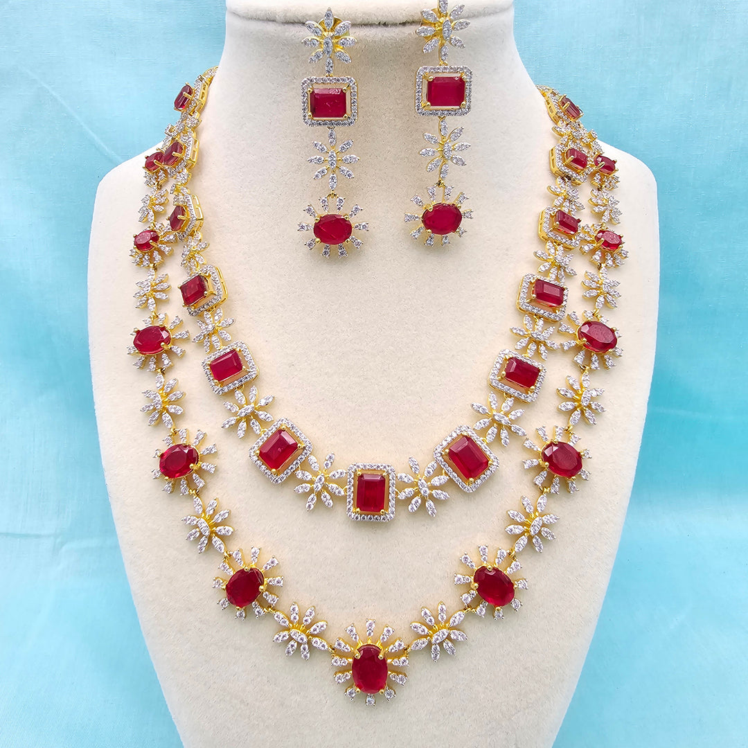 2 Layer Ruby Necklace