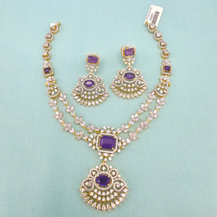 Amethyst CZ Necklace