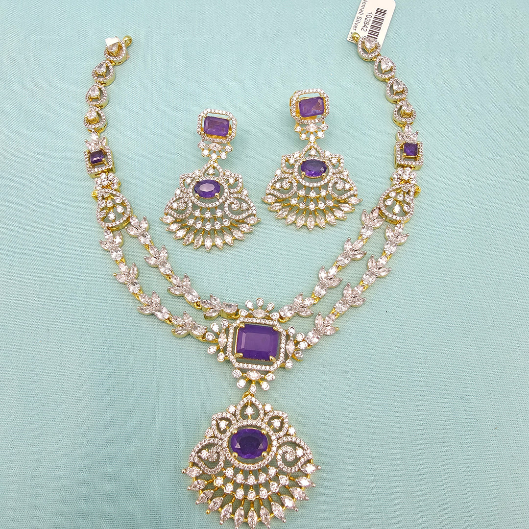 Amethyst CZ Necklace